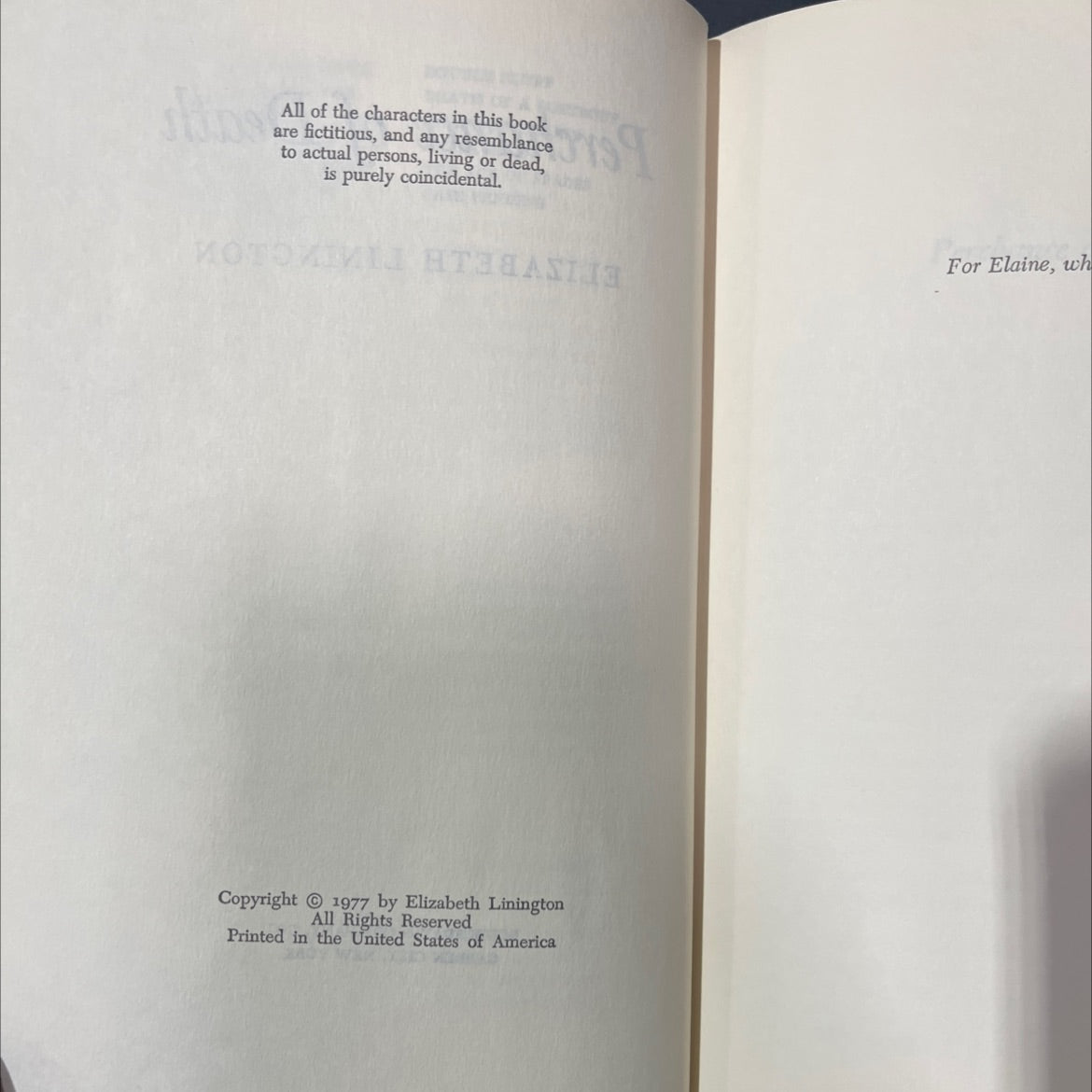 perchance of death book, by elizabeth linington, 1977 Hardcover image 3