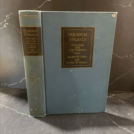 personal finance principles and case problems book, by Jerome B. Cohen, Arthur W. Hanson, 1964 Hardcover image 1