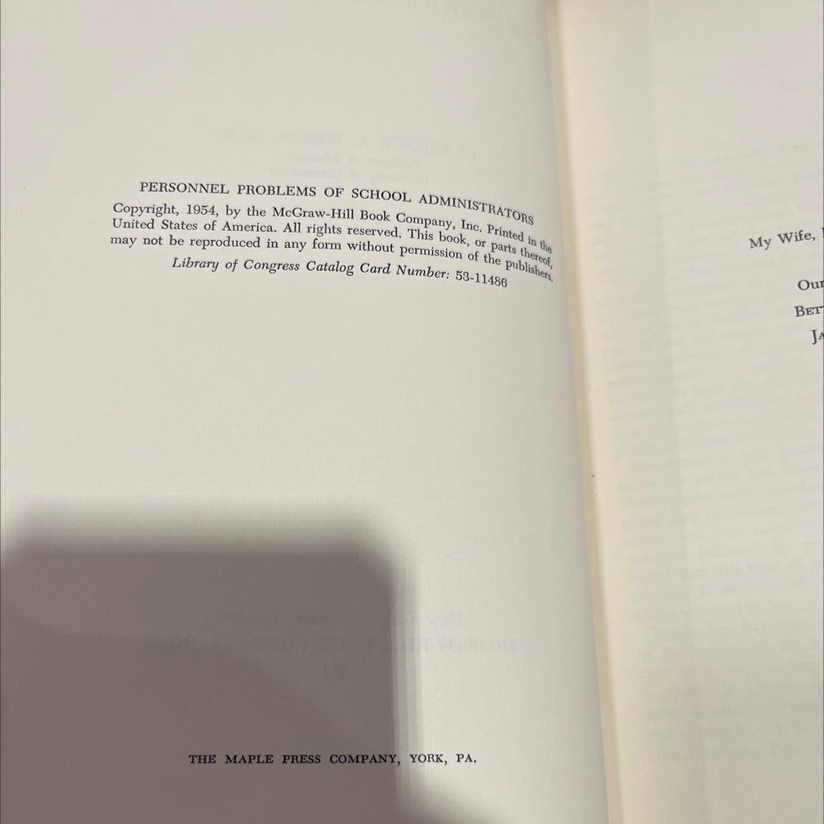 personnel problems of school administrators book, by clarence a. weber, ph.d., 1954 Hardcover image 3