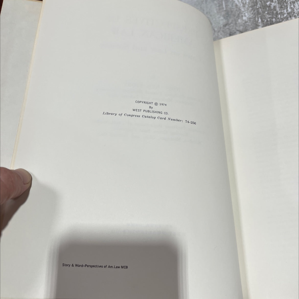 perspectives of american law cases on law and society book, by john neil story, lynn m. ward, 1974 Hardcover image 3