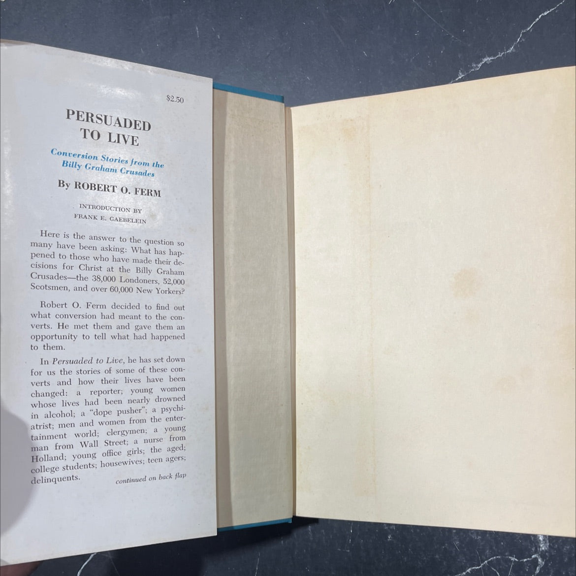 persuaded to live conversion stories from the billy graham crusades book, by robert o. ferm, 1958 Hardcover image 4