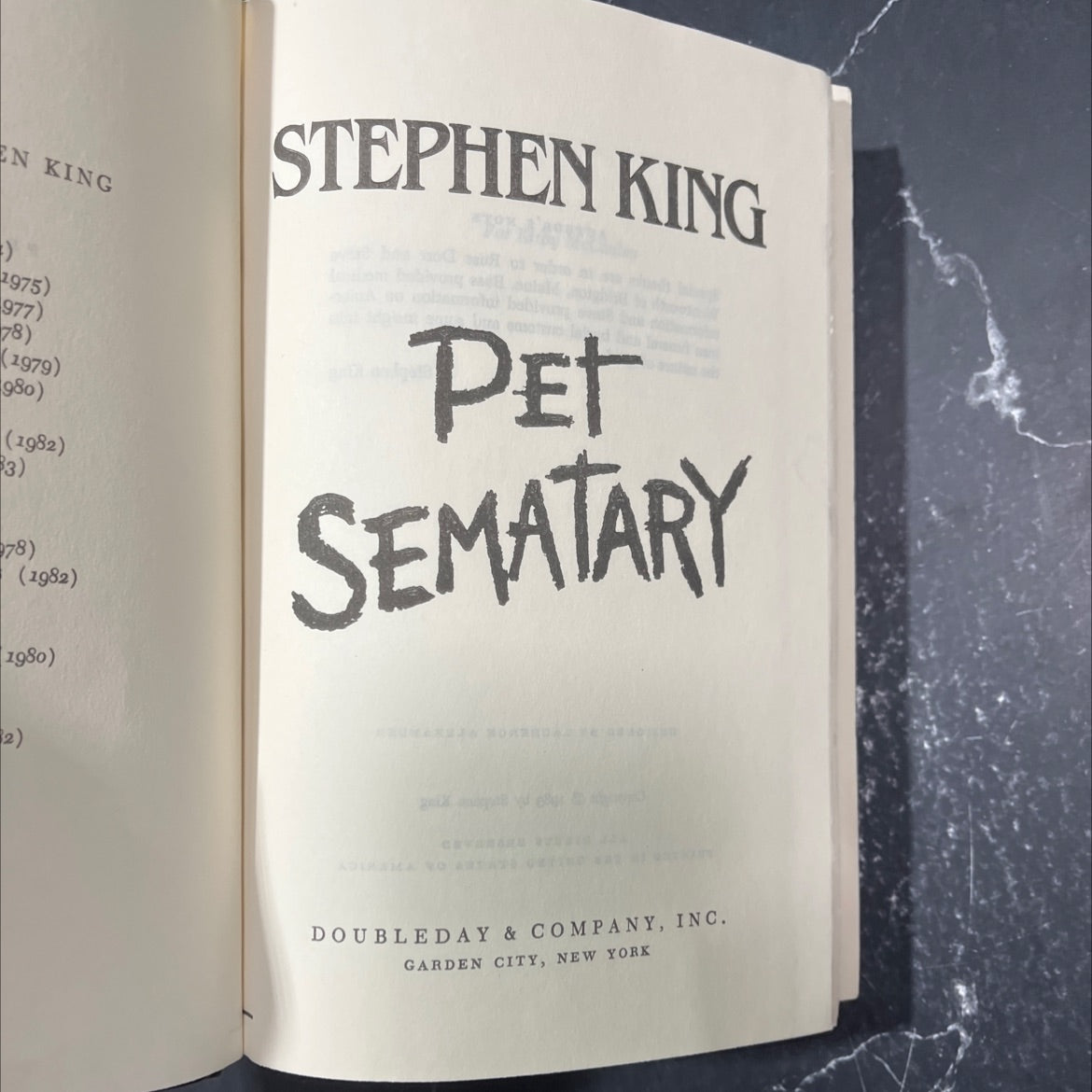 pet sematary book, by stephen king, 1983 Hardcover image 2