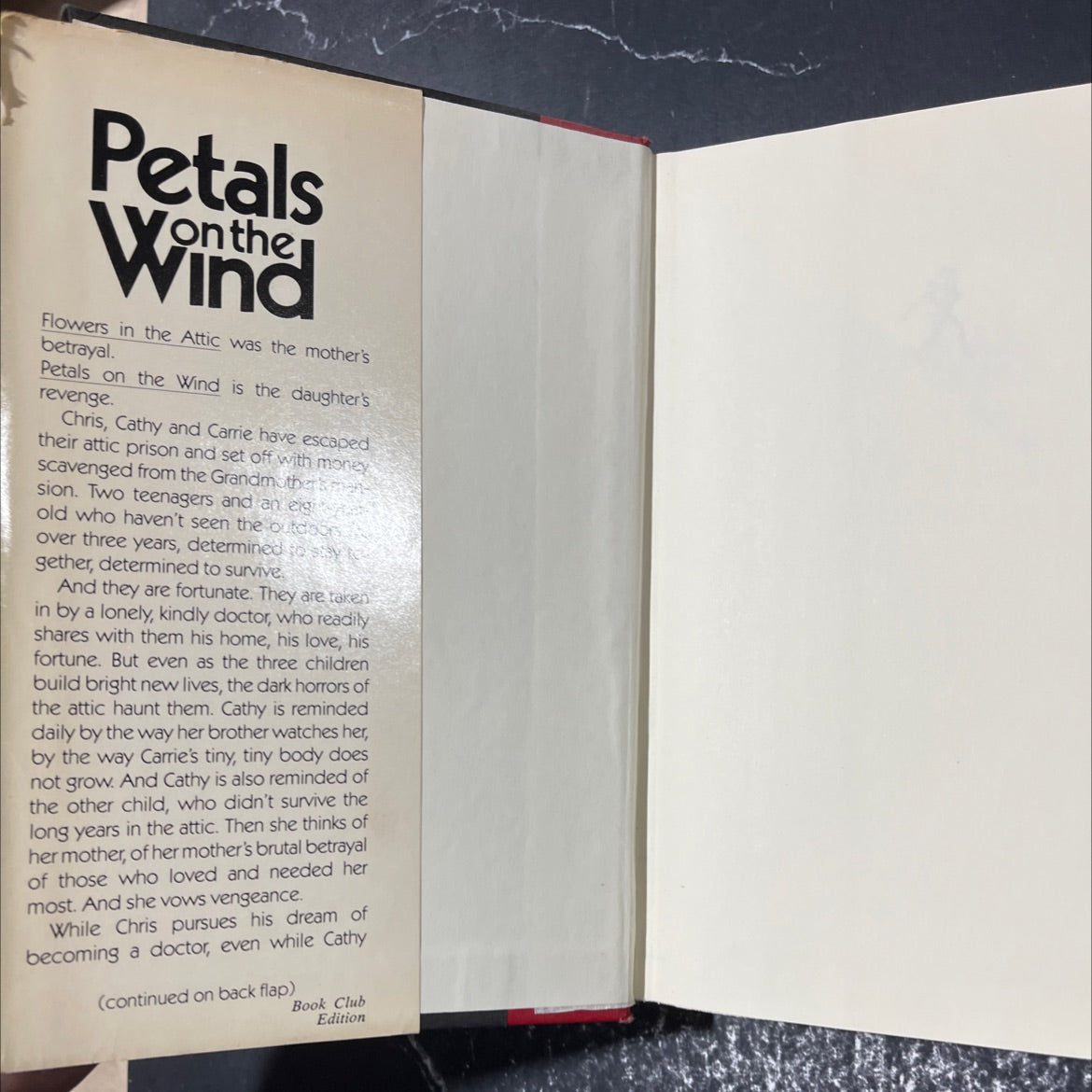 petals on the wind book, by Virginia Andrews, 1980 Hardcover image 4