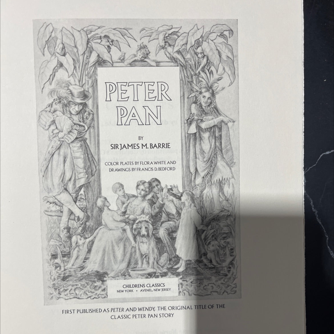 peter pan book, by J. M. Barrie, 1987 Hardcover image 2