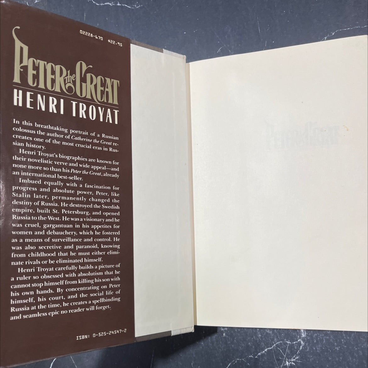 peter the great book, by henri troyat, 1987 Hardcover image 4
