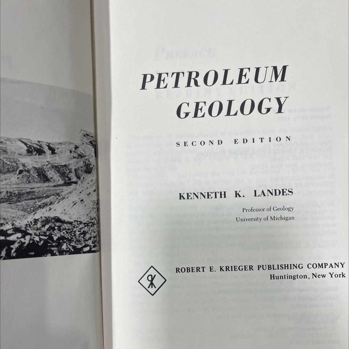 petroleum geology book, by kenneth k. landes, 1976 Hardcover image 2