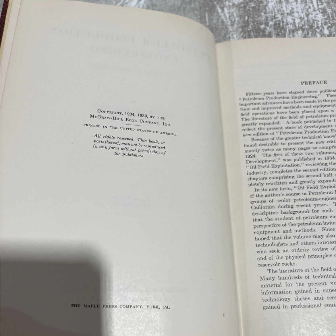 petroleum production engineering oil field exploitation book, by lester charles uren, 1939 Hardcover image 3