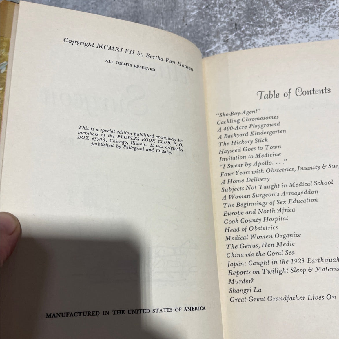 petticoat surgeon book, by bertha van hoosen, 1947 Hardcover image 3