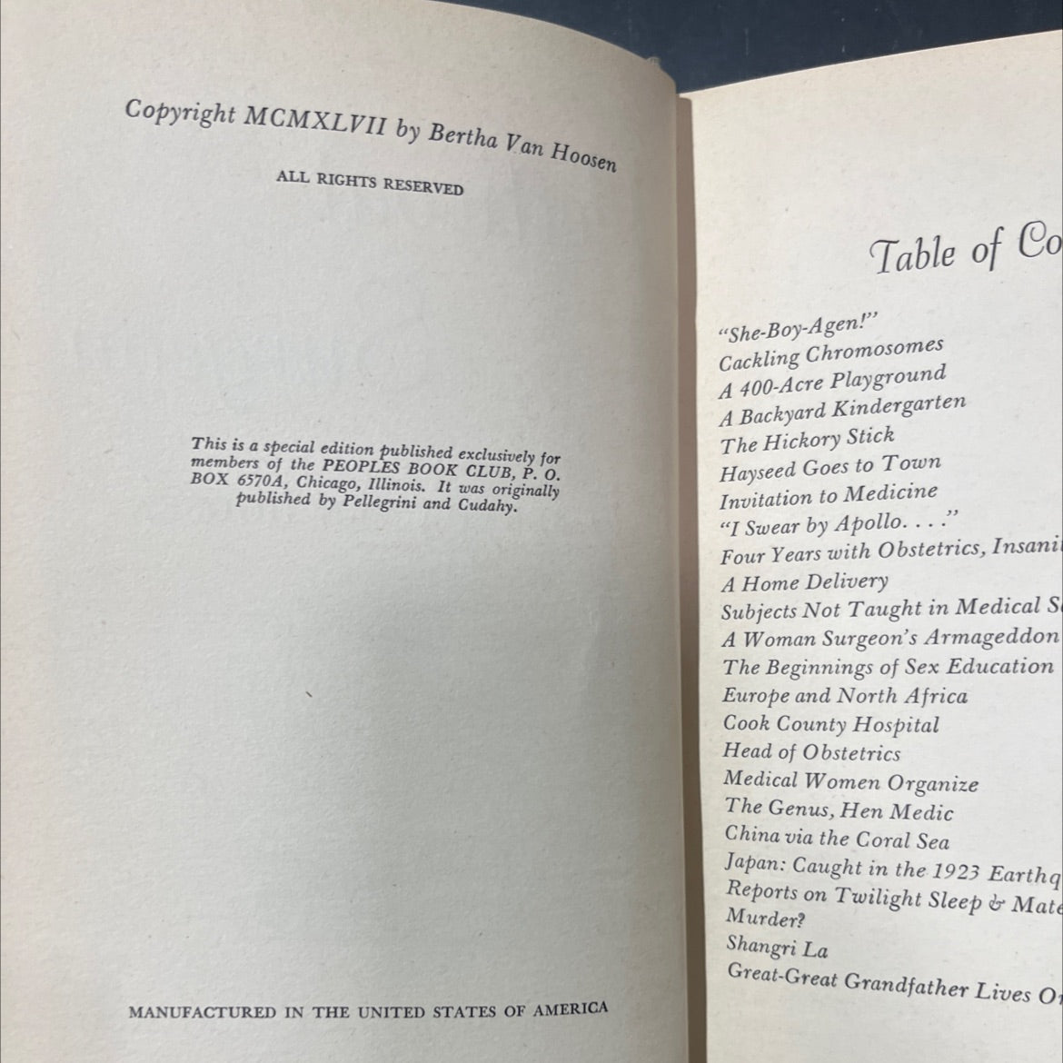 petticoat surgeon book, by bertha van hoosen, 1947 Hardcover image 3