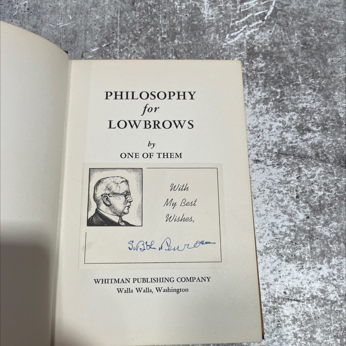 SIGNED philosophy for lowbrows book, by S. B. L. Penrose, 1941 Hardcover, First Edition, Vintage image 2