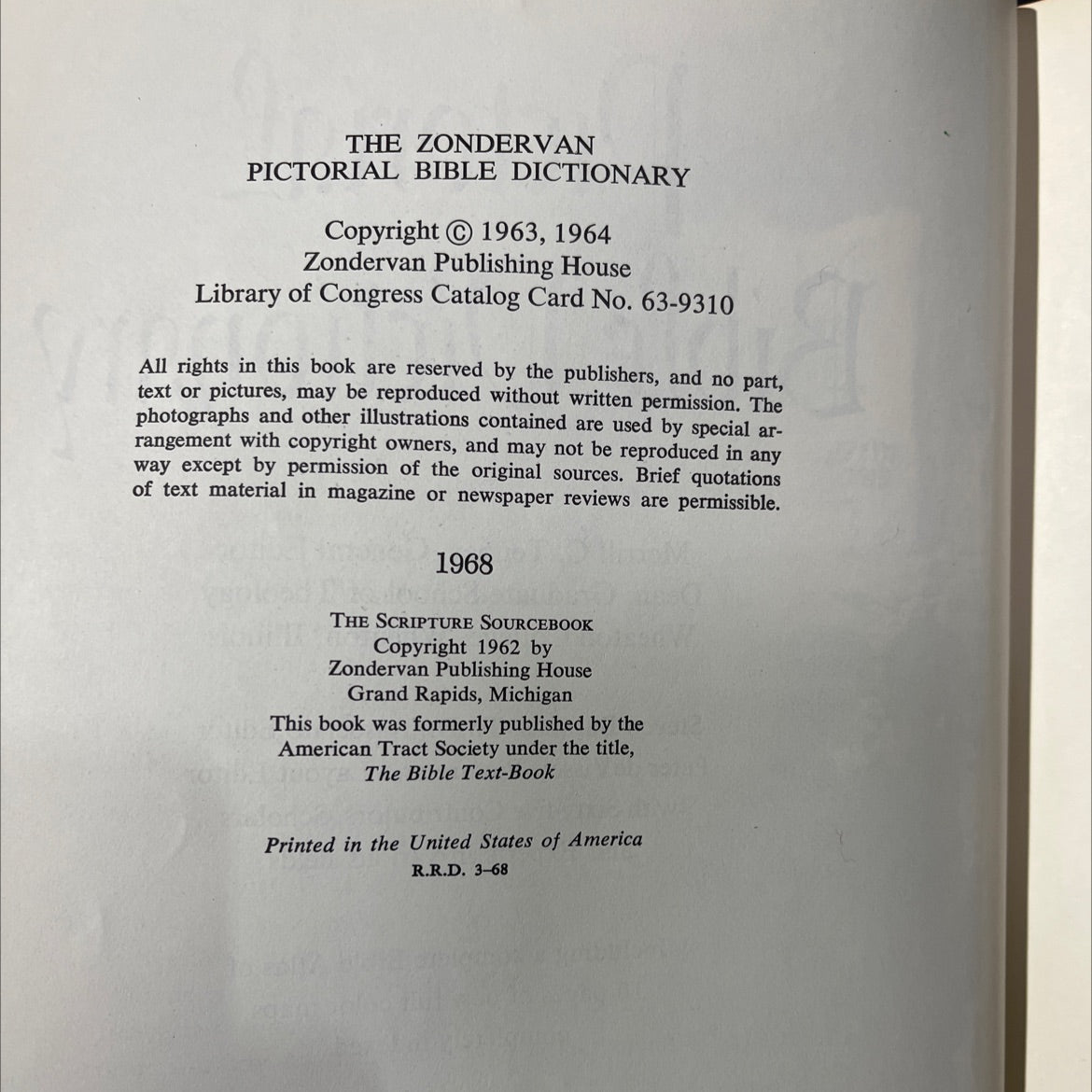 pictorial bible dictionary book, by merrill c. tenney, 1968 Hardcover image 3