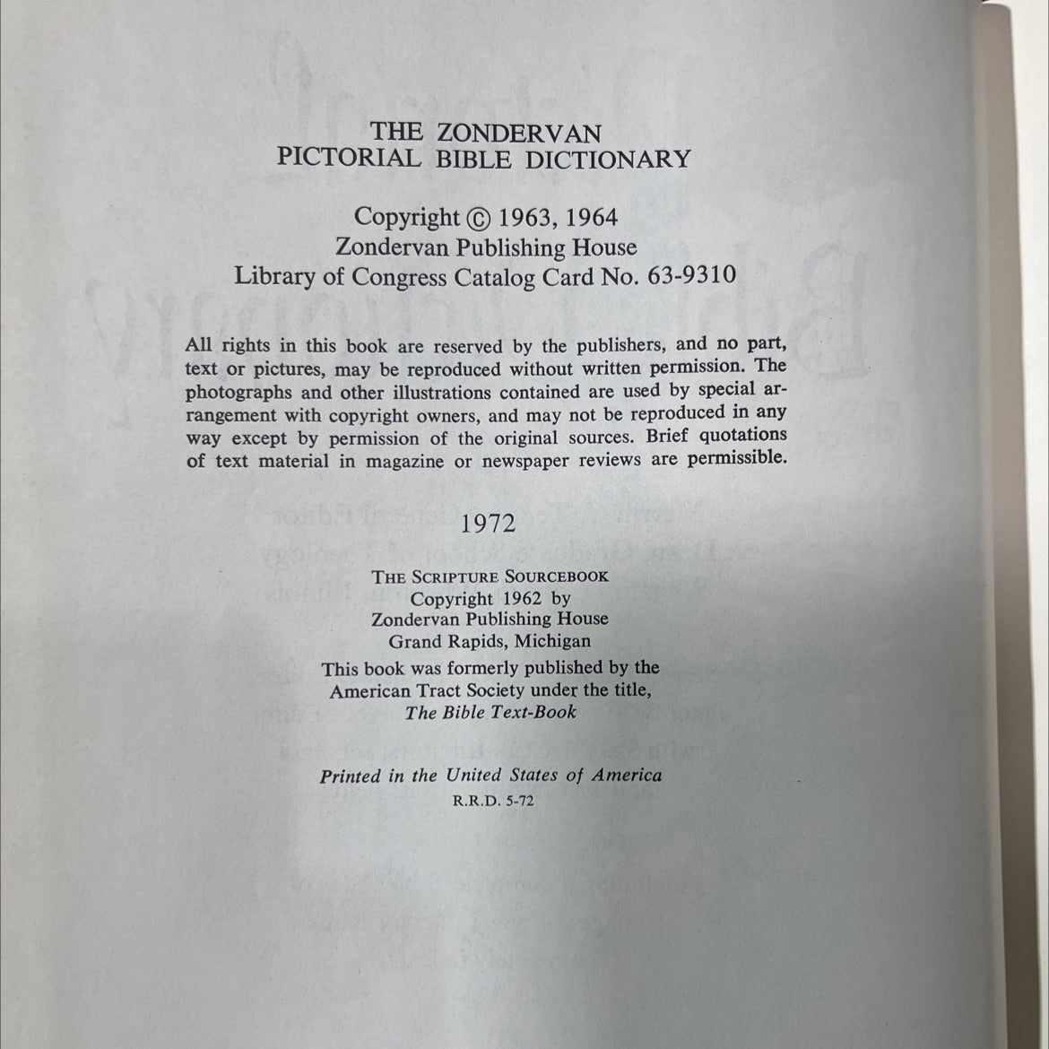 pictorial bible dictionary book, by merrill c. tenney, 1972 Hardcover image 3