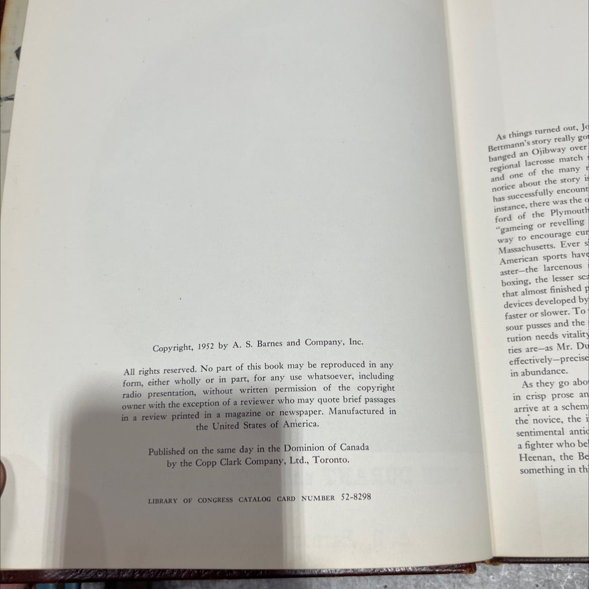 pictorial history of american sports from colonial times to the present book, by john durant and otto bettmann, 1952 image 3