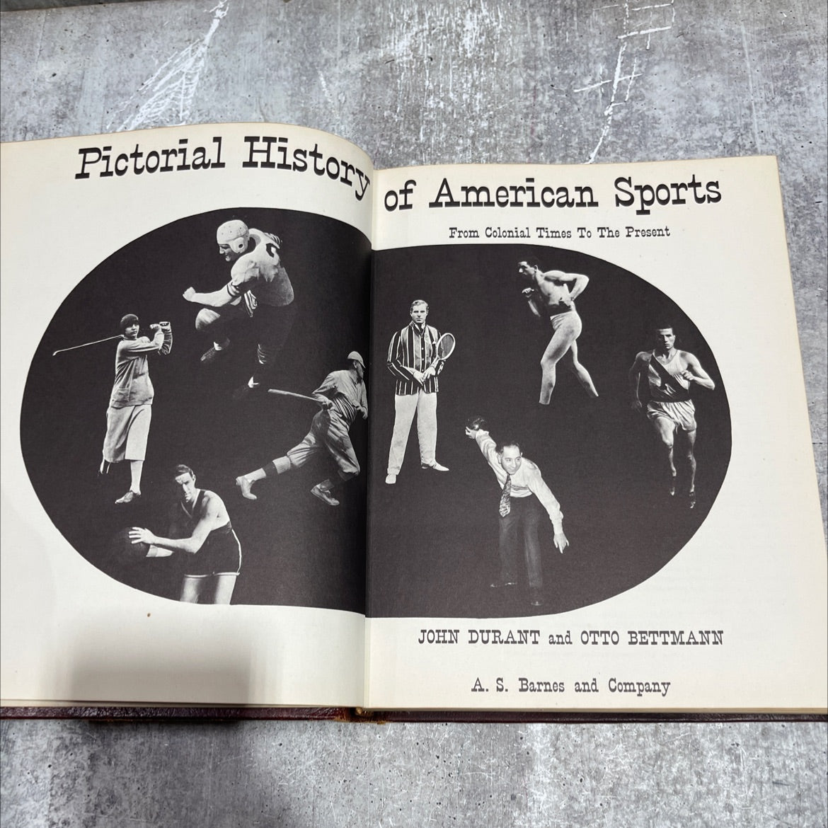 pictorial history of american sports from colonial times to the present book, by john durant and otto bettmann, 1952 image 2