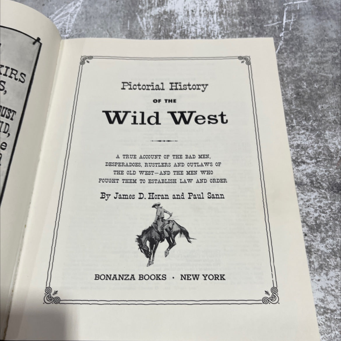 pictorial history of the wild west book, by James D. Horan and Paul Sann, 1954 Hardcover image 2