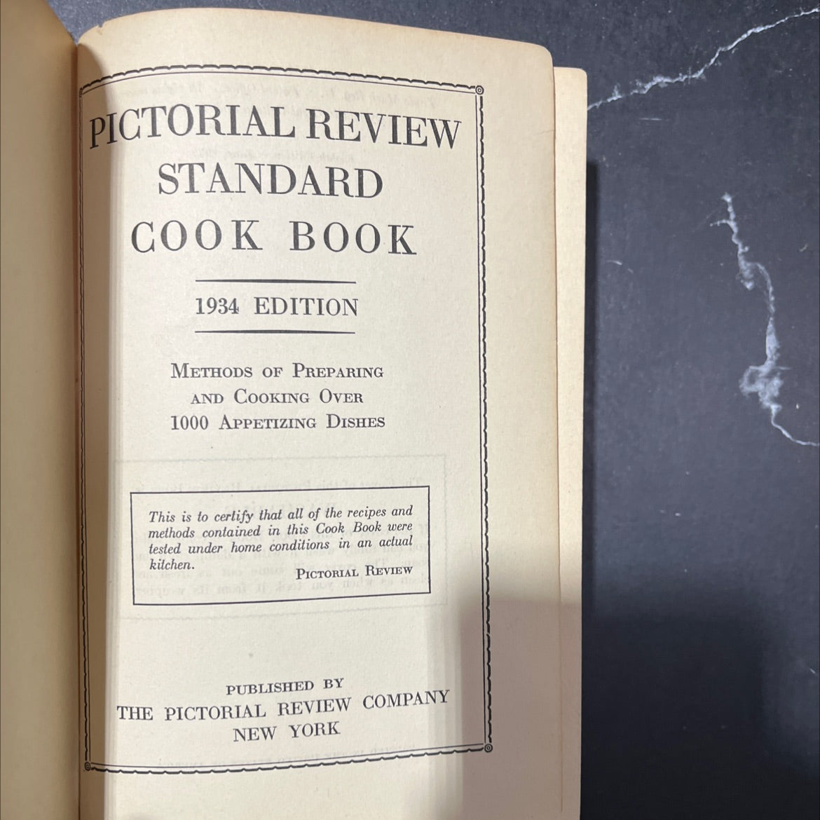 pictorial review standard cook book book, by Chester H. Smith, 1934 Hardcover image 2