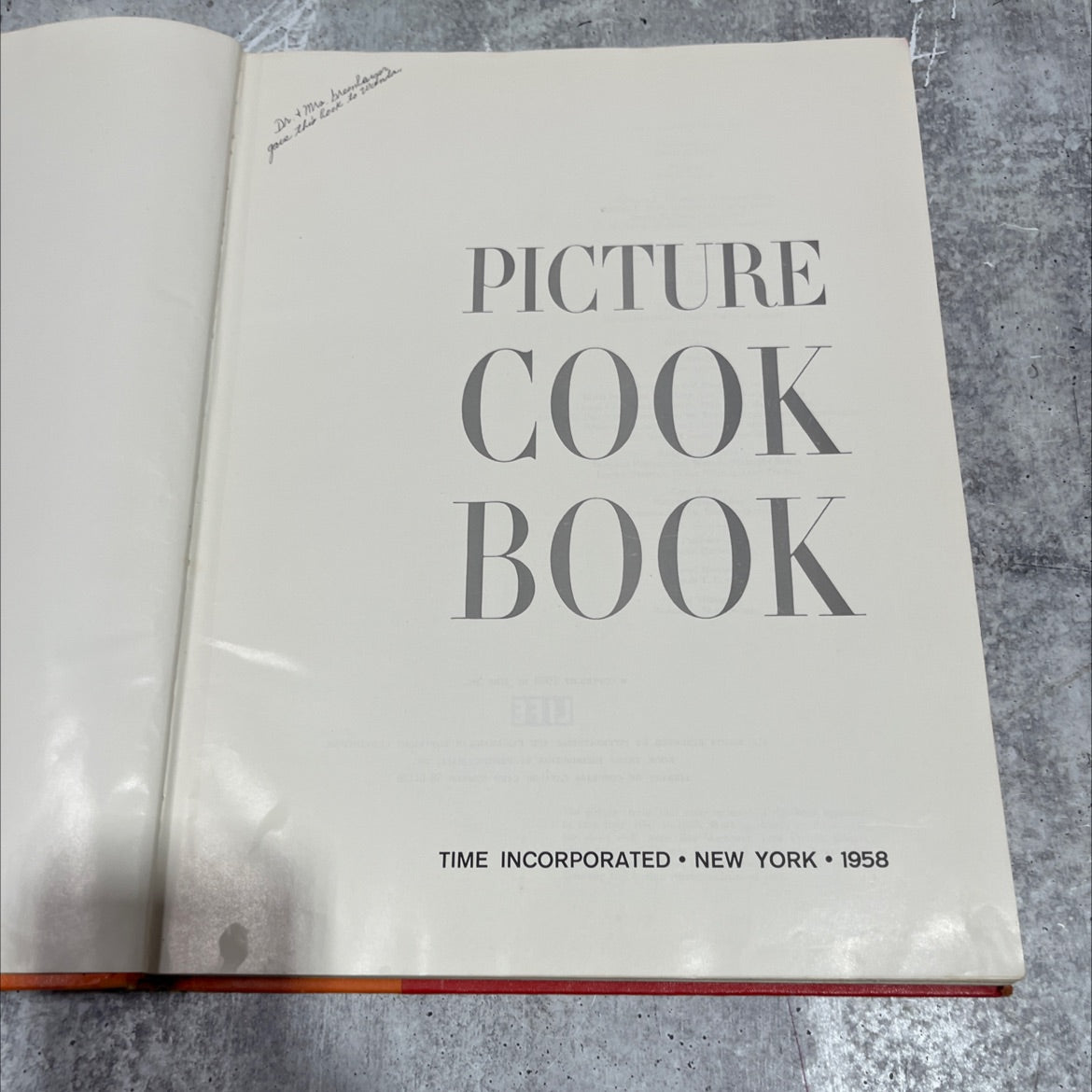 picture cook book book, by unknown, 1958 Hardcover image 2