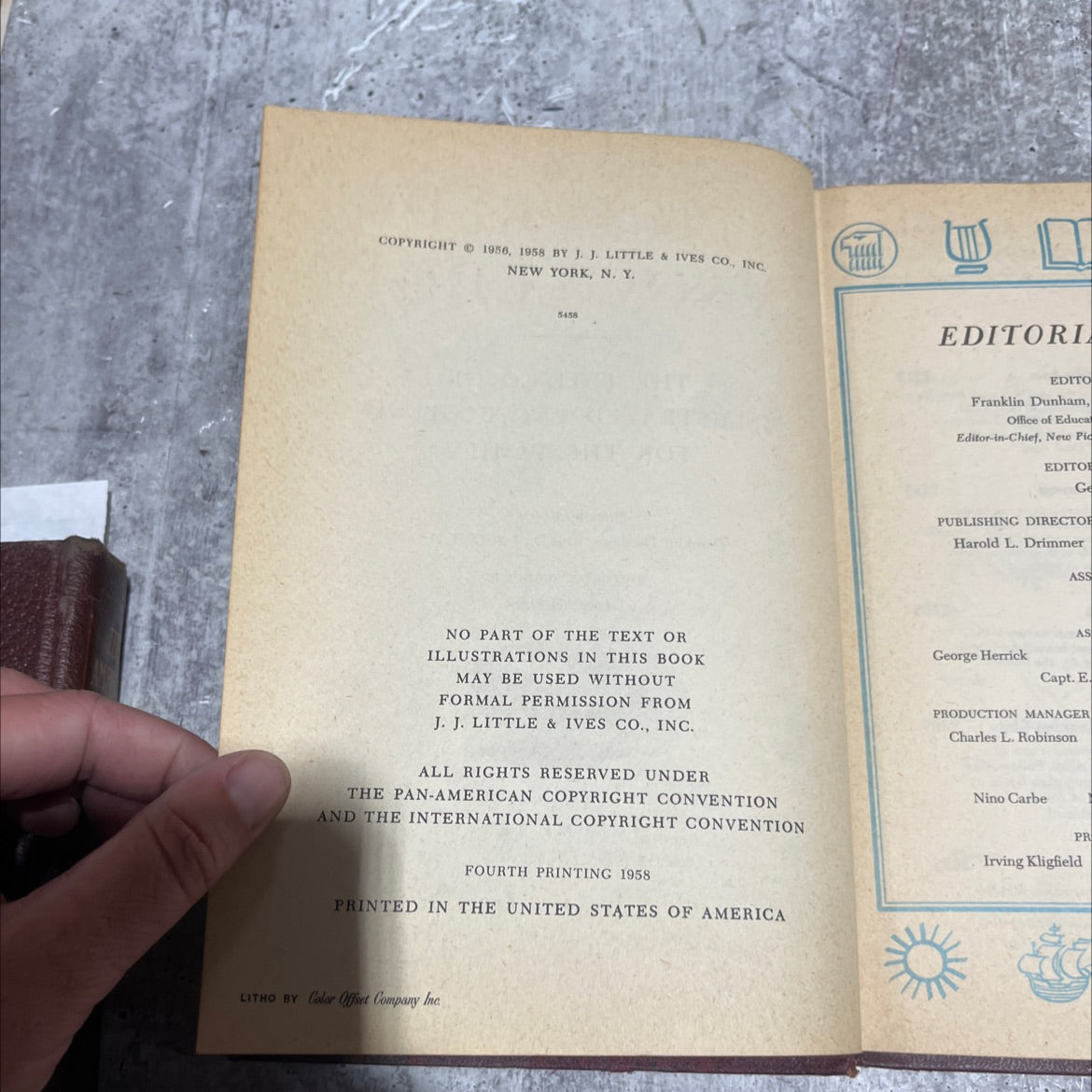 pictured knowledge the full-color illustrated encyclopedia for the family book, by Franklin Dunham, 1958 Hardcover image 3