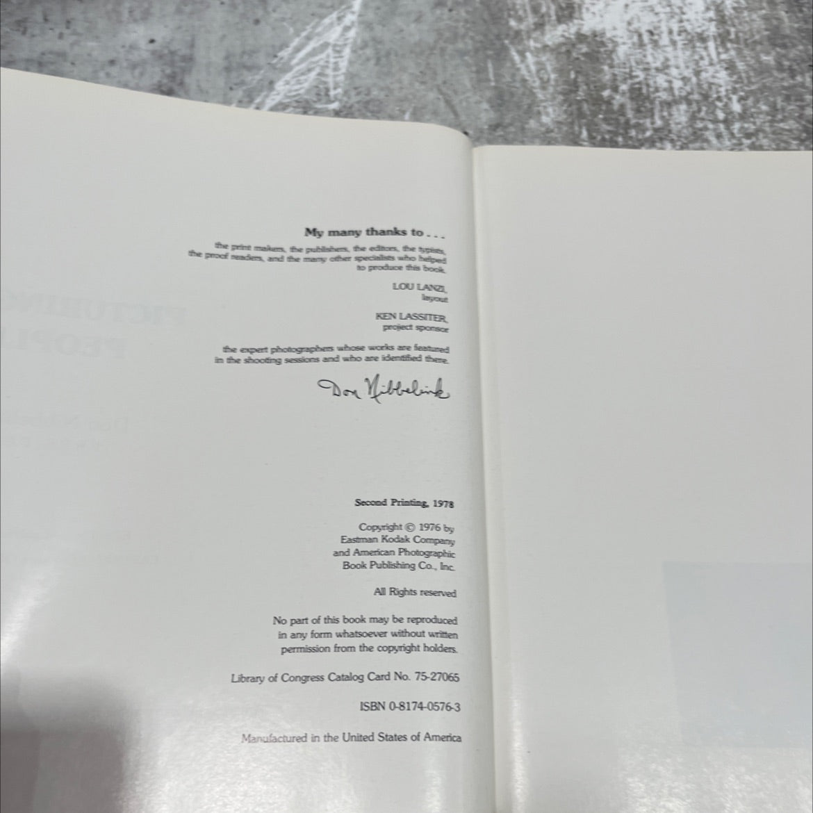 picturing people book, by don nibbelink, 1978 Hardcover image 3