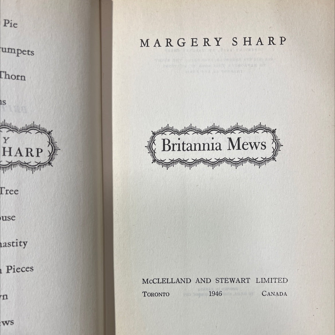 pie trumpets thorn book, by margery sharp, 1946 Hardcover image 2