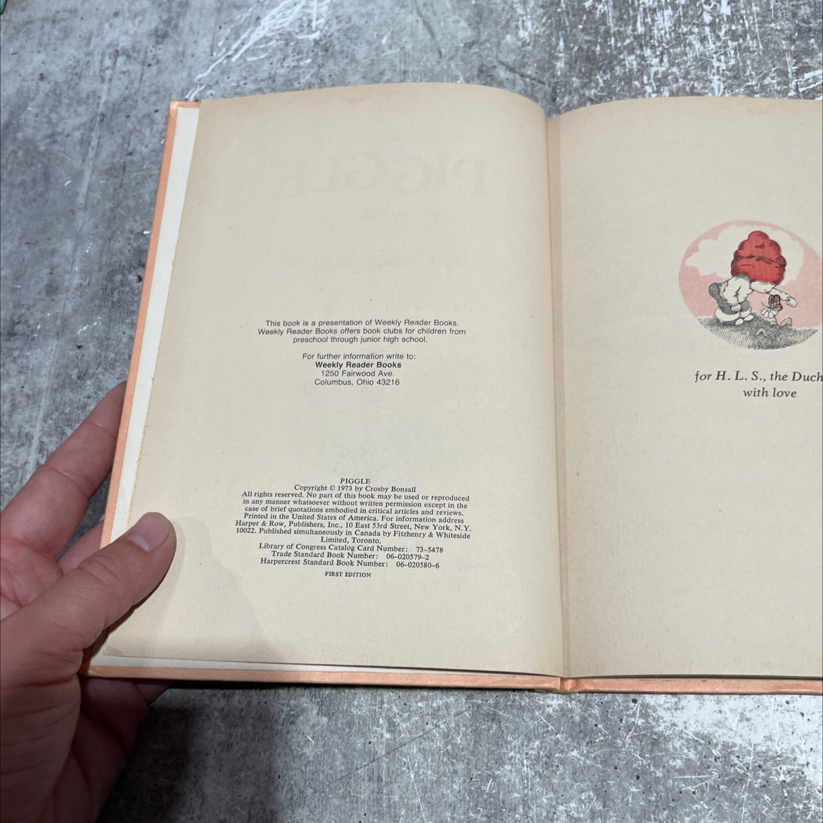piggle book, by Crosby Bonsall, 1973 Hardcover image 3