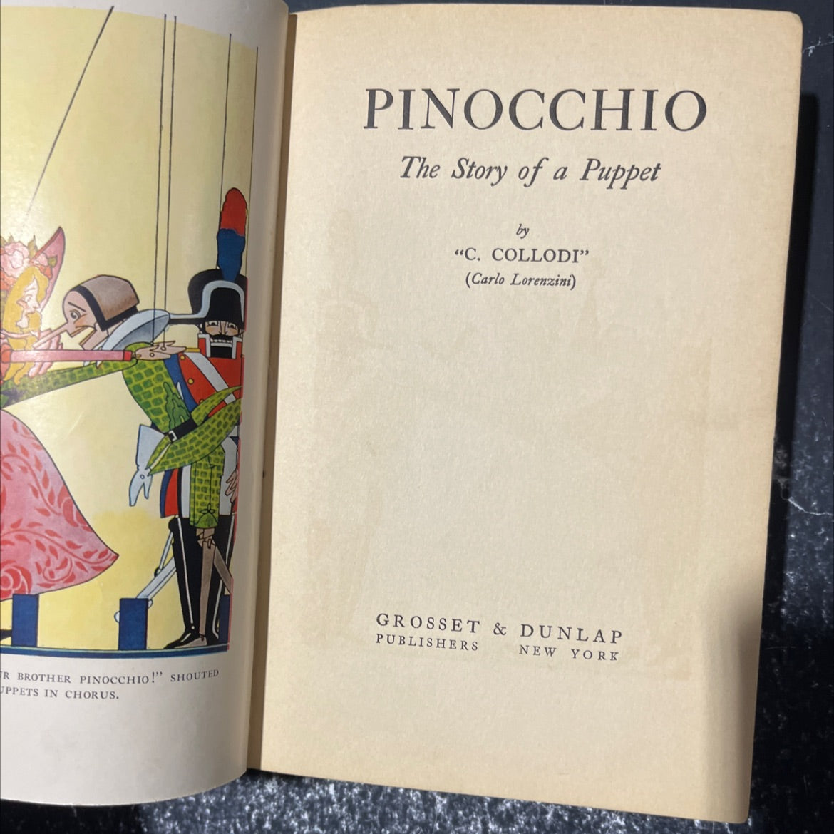 pinocchio the story of a puppet book, by c. collodi, 1970 Hardcover image 2