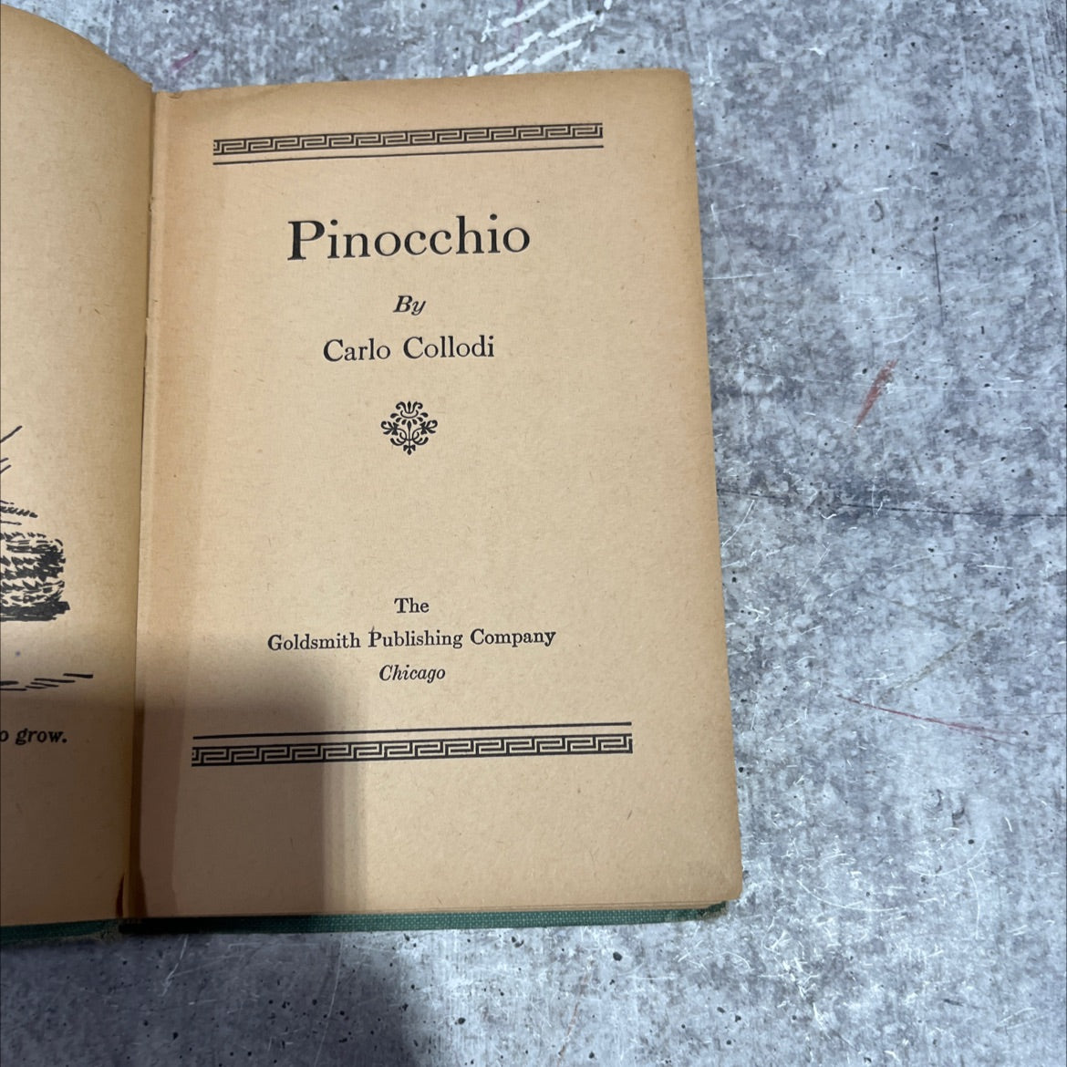 pinocchio book, by carlo collodi, 1970 Hardcover image 2