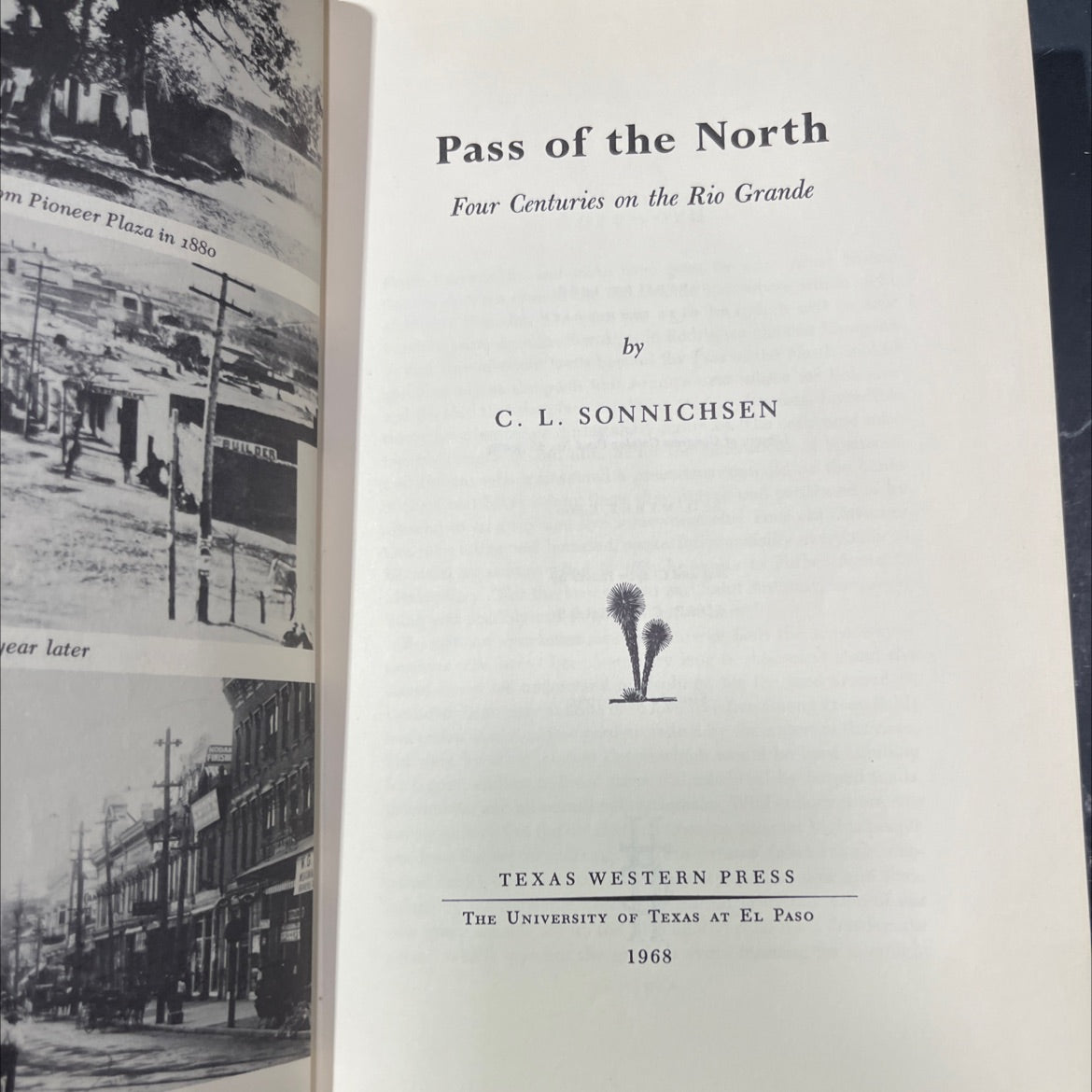 pioneer plaza in 1880 pass of the north four centuries on the rio grande book, by c. l. sonnichsen, 1968 Hardcover image 2
