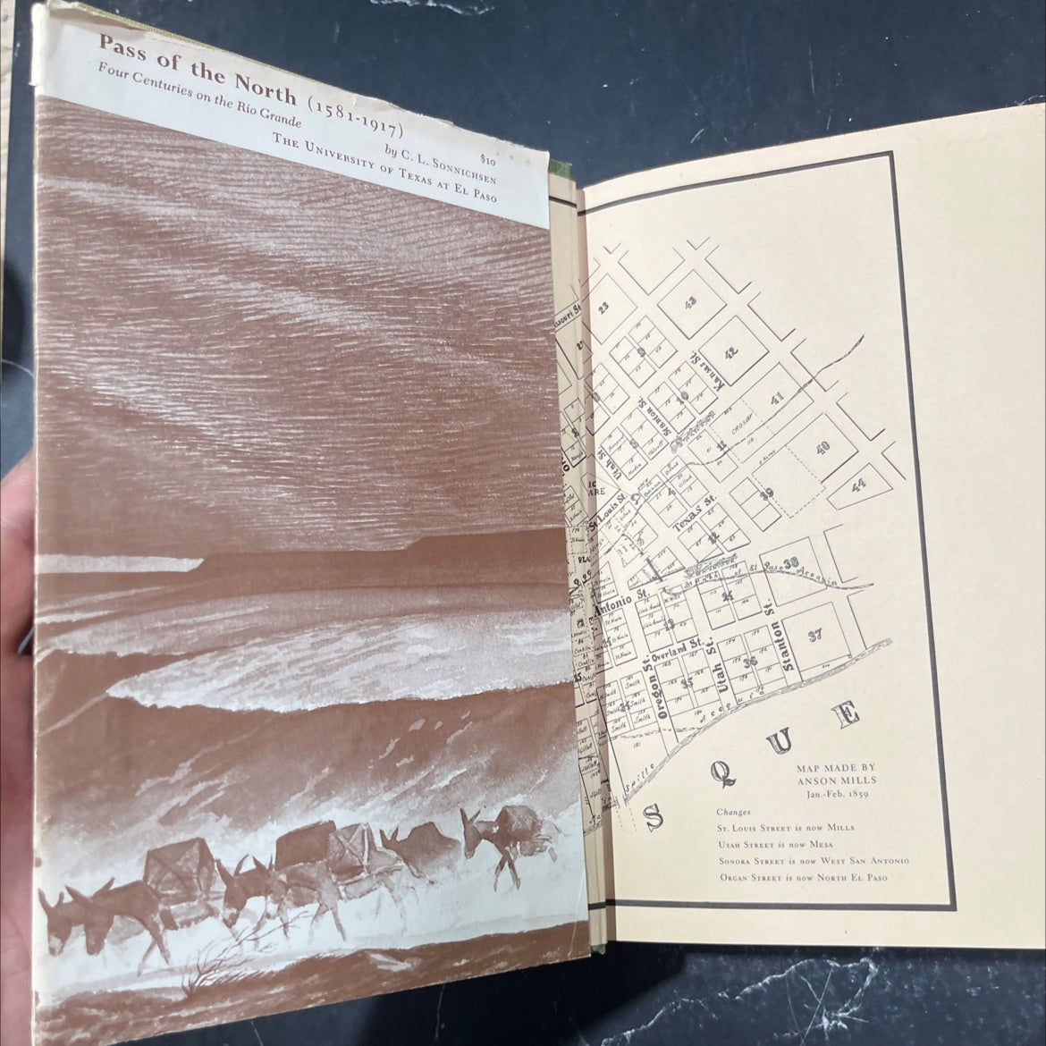 pioneer plaza in 1880 pass of the north four centuries on the rio grande book, by c. l. sonnichsen, 1968 Hardcover image 4