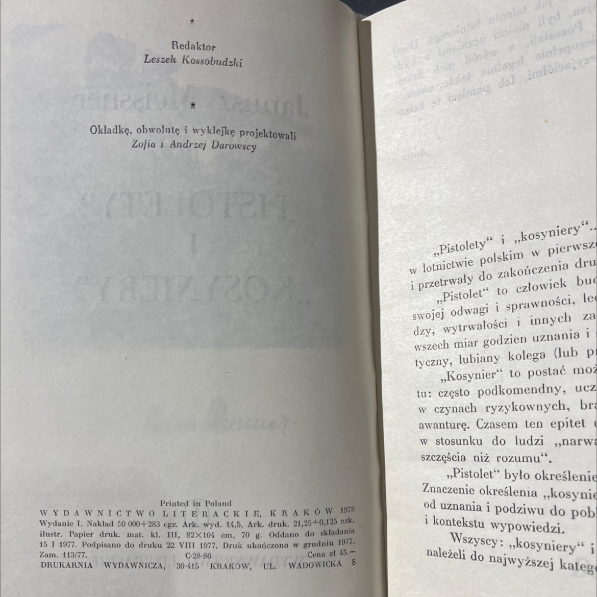 pistolety i kosyniery book, by Janusz Meissner, 1978 Hardcover image 3