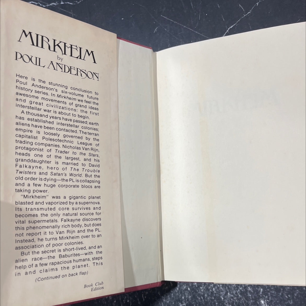 plaim mirkheim book, by poul anderson, 1977 Hardcover image 4