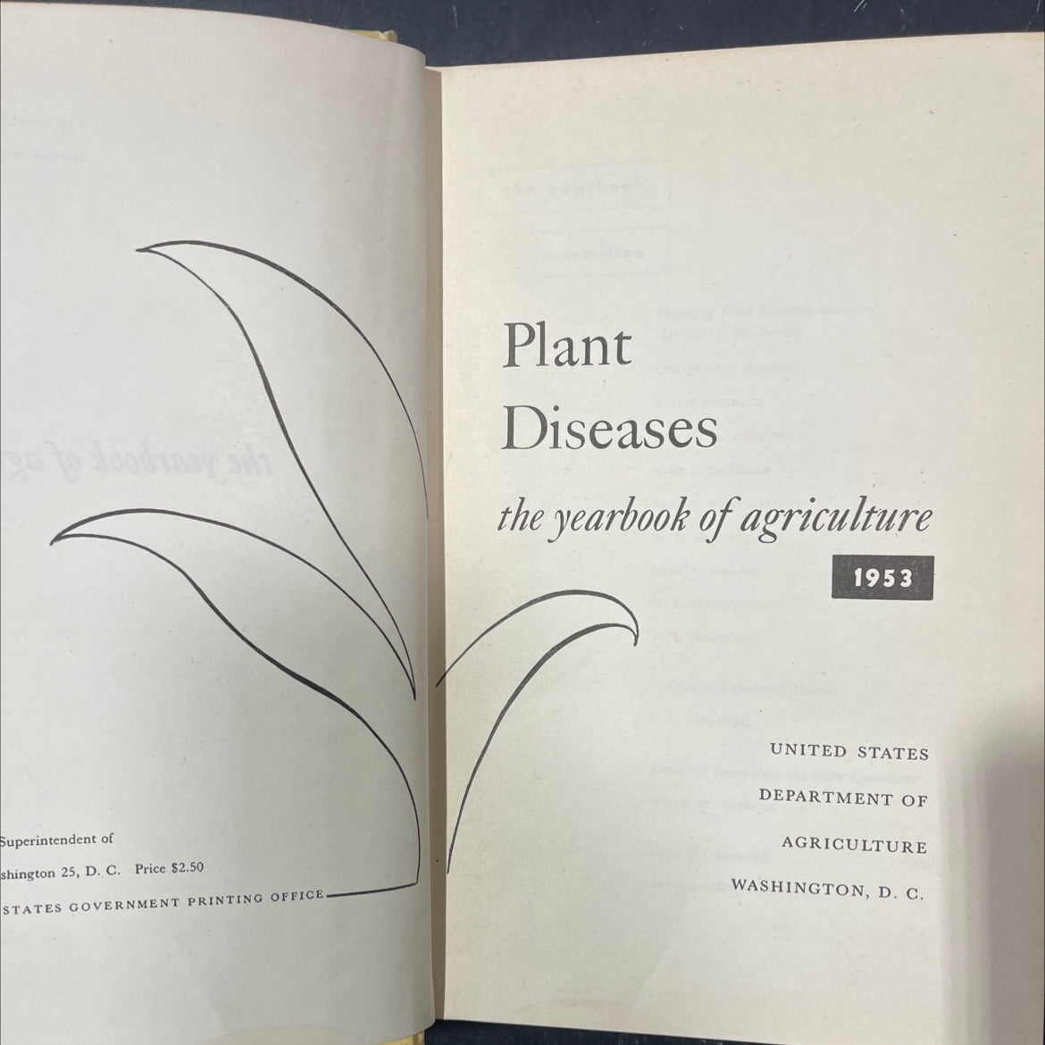 plant diseases the yearbook of agriculture book, by unknown, 1953 Hardcover image 2