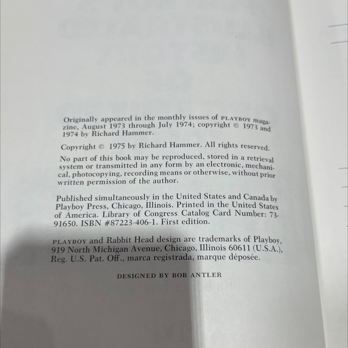 playboy's illustrated history of organized crime book, by Richard Hammer, 1975 Hardcover image 3