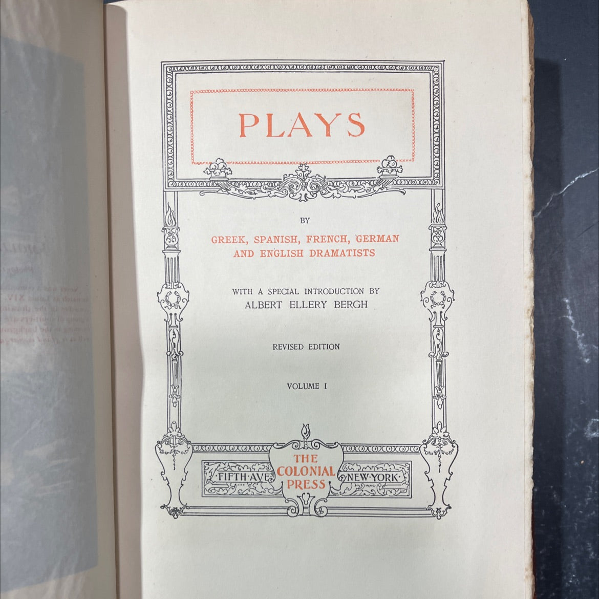plays xoxoxoxo by greek, spanish, french, german and english dramatists book, by albert ellery bergh, 1900 Leather image 2
