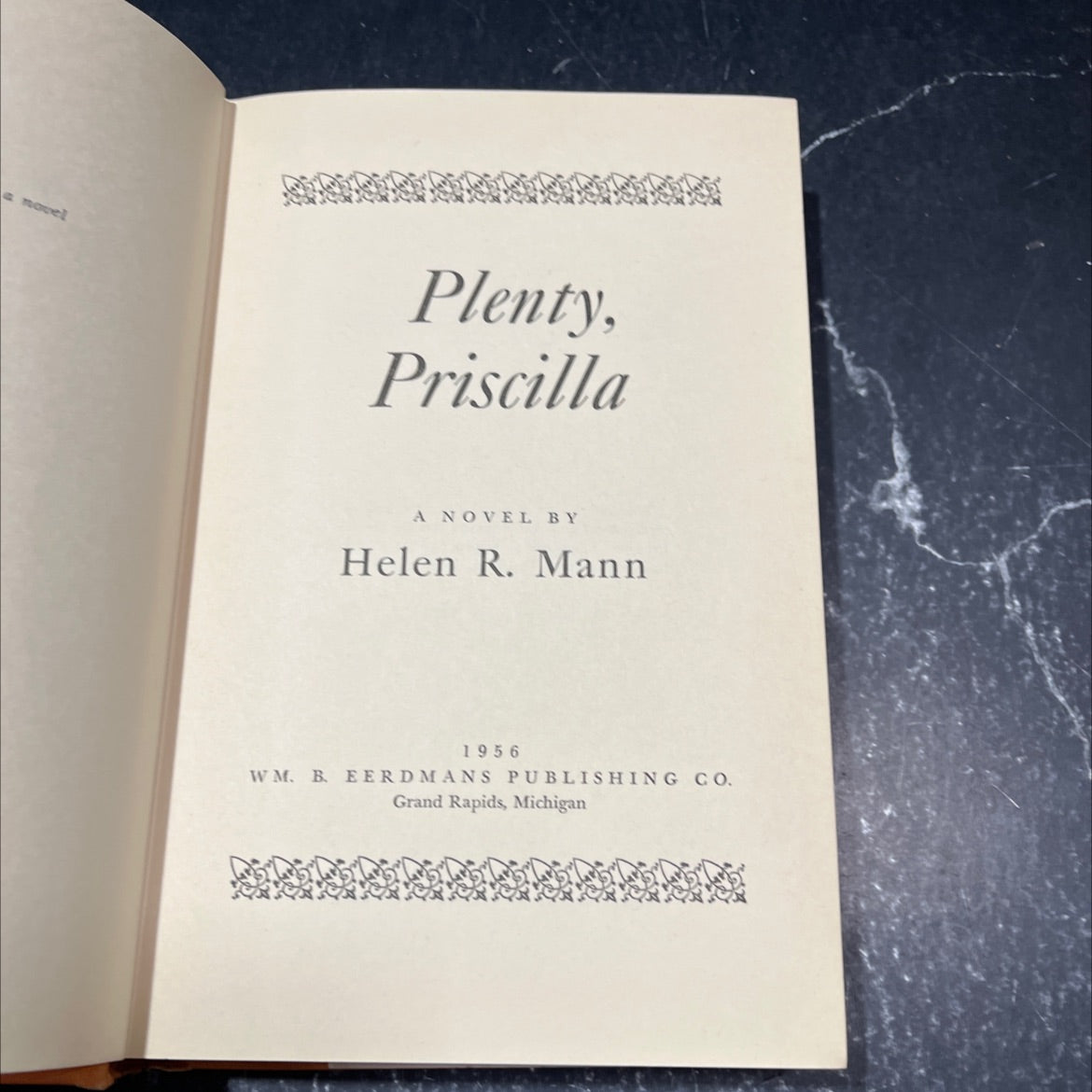 SIGNED plenty, priscilla book, by Helen R. Mann, 1956 Hardcover, First Edition, Rare, Vintage image 2
