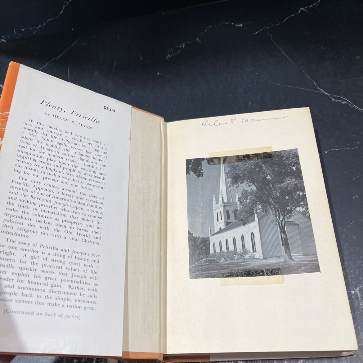 SIGNED plenty, priscilla book, by Helen R. Mann, 1956 Hardcover, First Edition, Rare, Vintage image 4