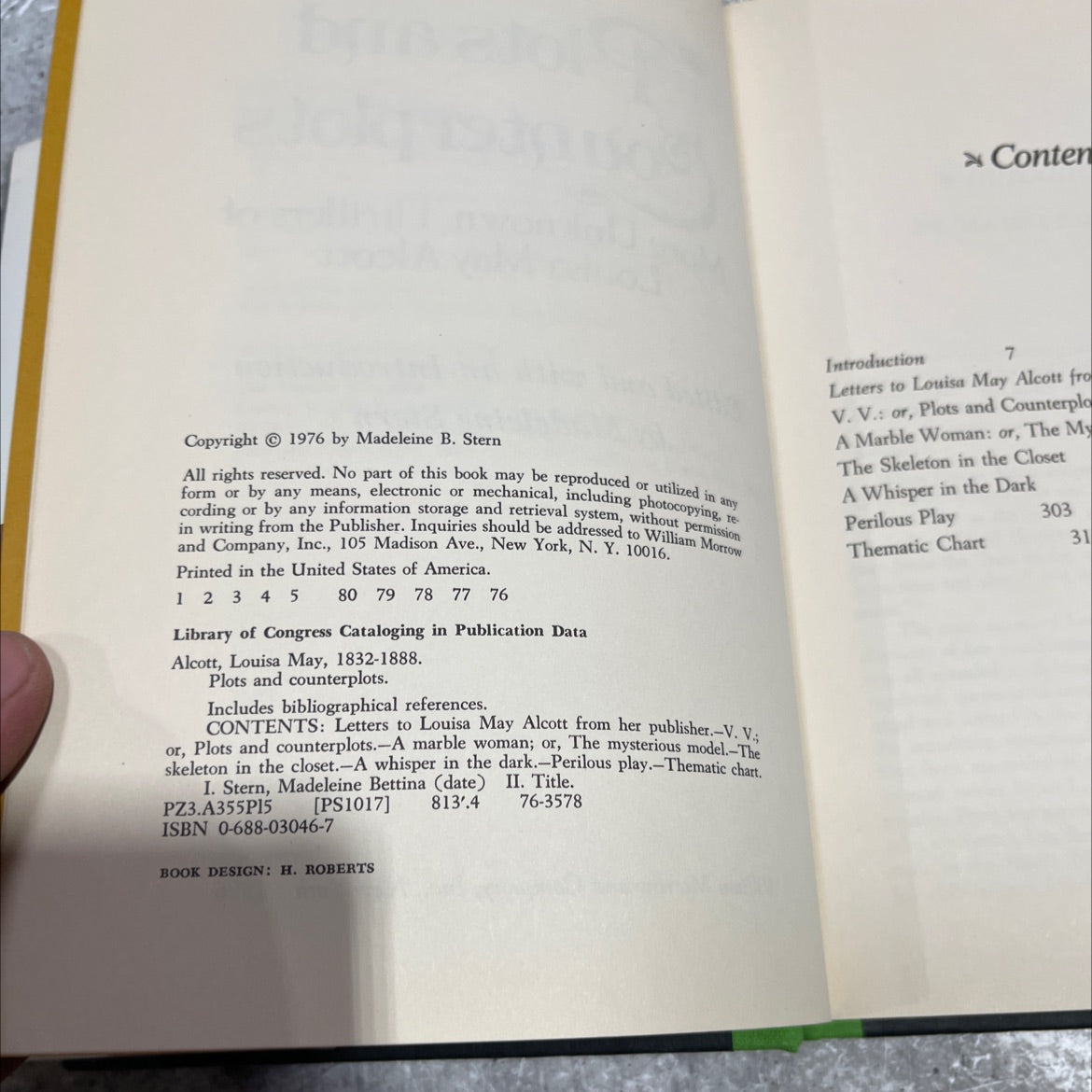 plots and counterplots book, by louisa may alcott, 1976 Hardcover image 3