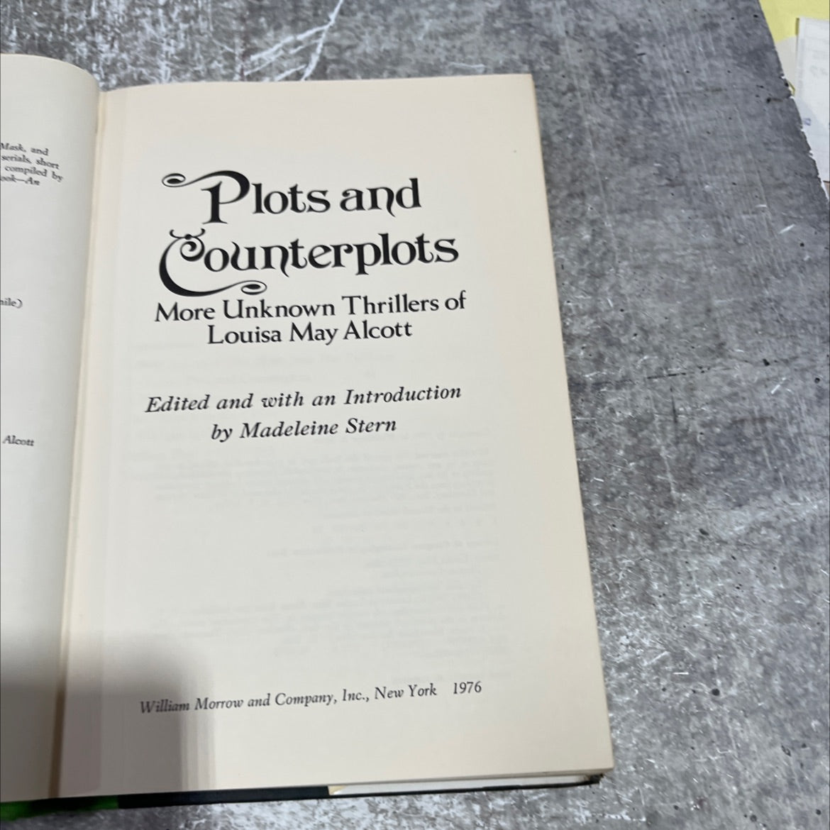 plots and counterplots book, by louisa may alcott, 1976 Hardcover image 2