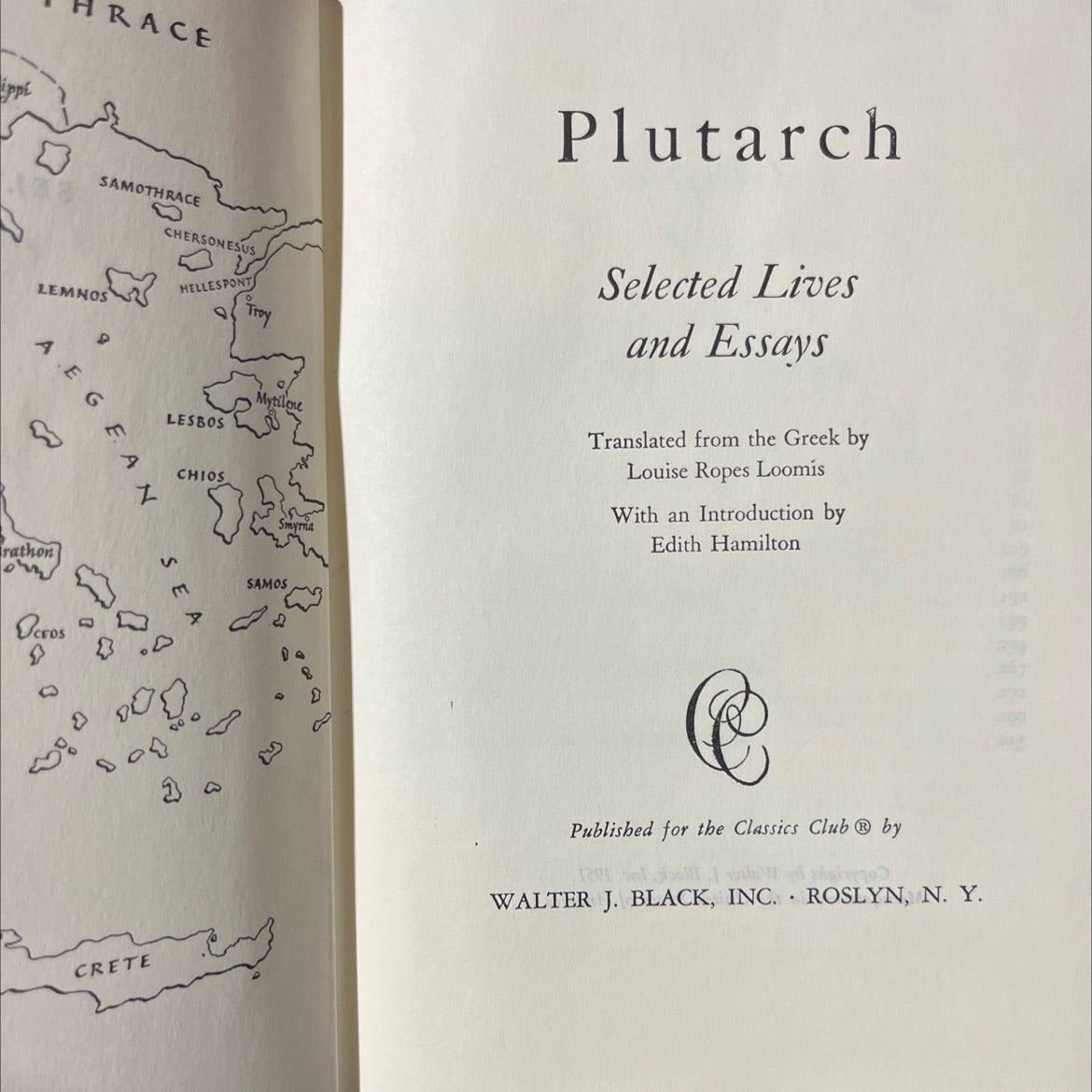 plutarch selected lives and essays book, by plutarch, 1951 Hardcover image 2
