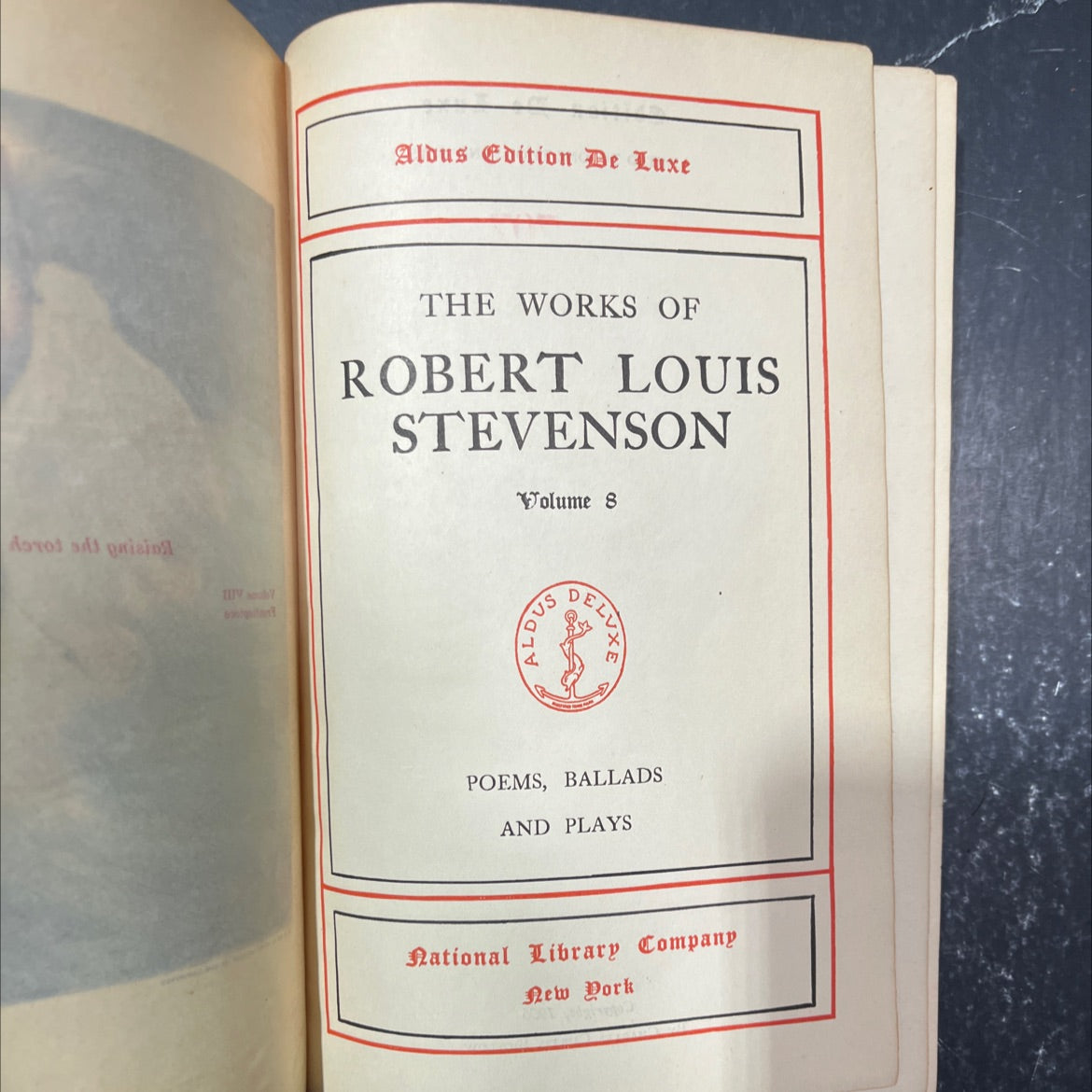 poems, ballads and plays book, by robert louis stevenson, 1906 Leather image 2
