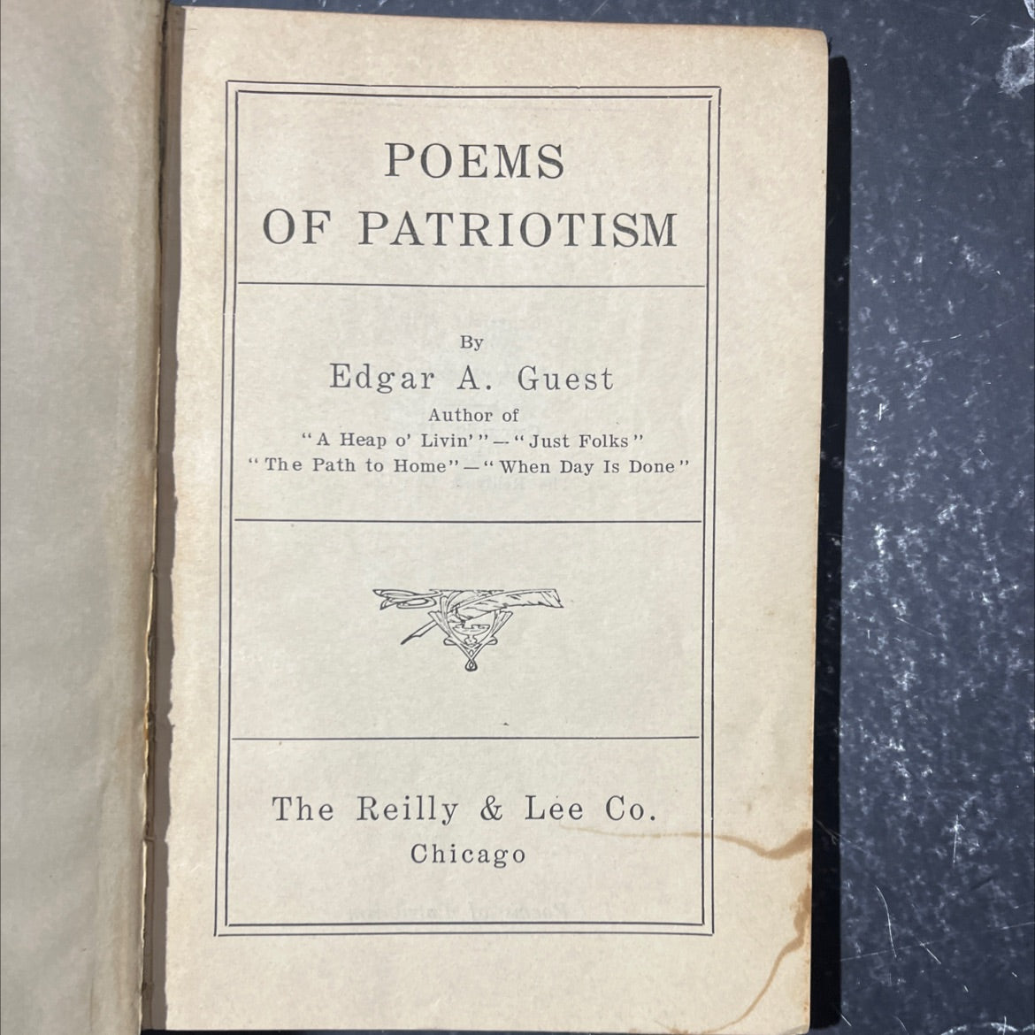 poems of patriotism book, by edgar a. guest, 1922 Hardcover image 2