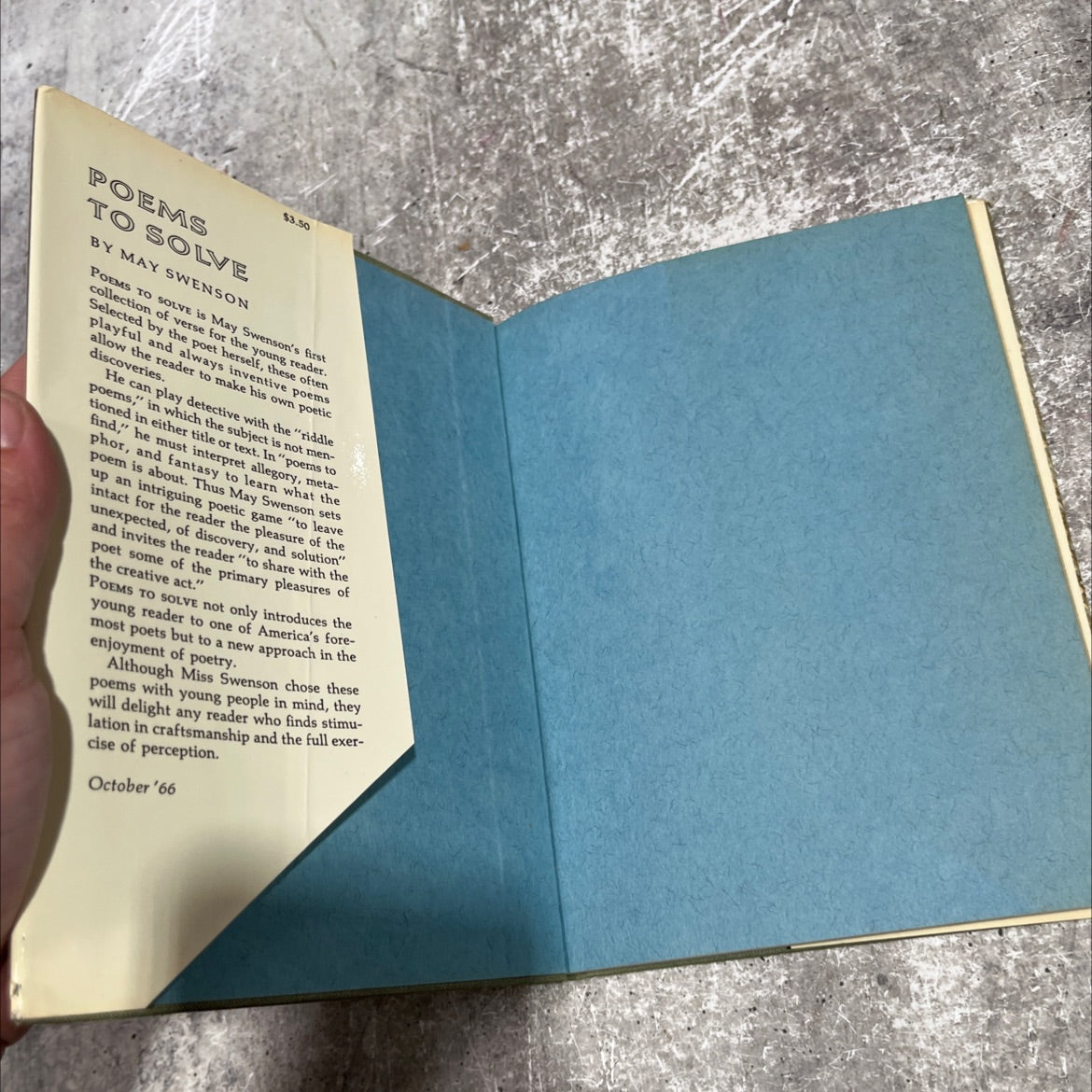 poems to solve book, by May Swenson, 1966 Hardcover image 4