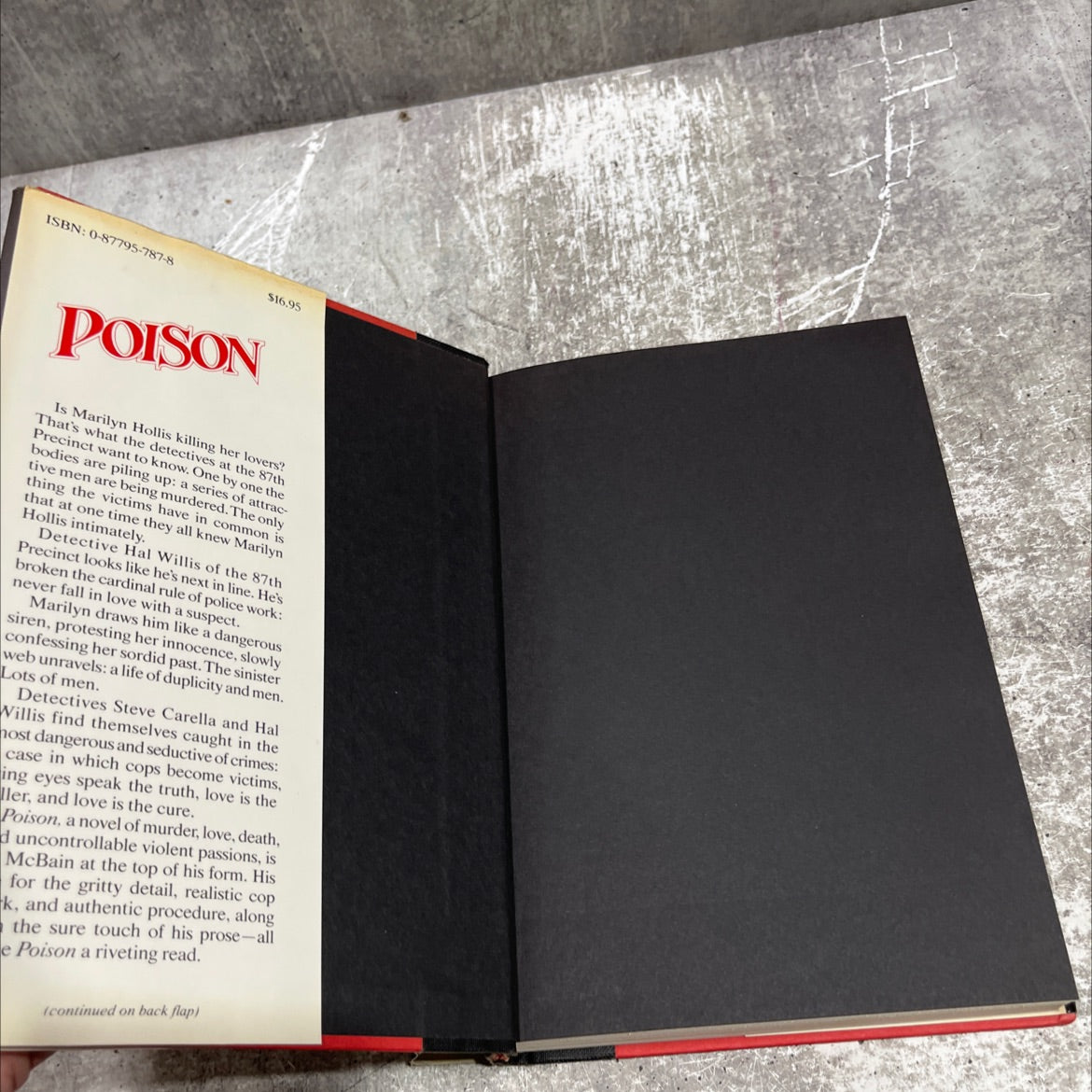 poison book, by ed mcbain, 1987 Hardcover image 4
