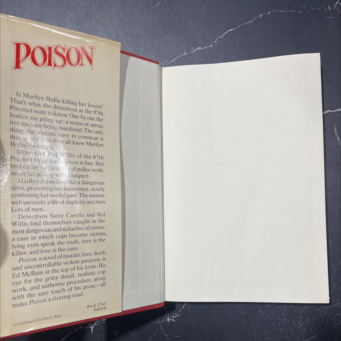 poison book, by ed mcbrain, 1987 Hardcover image 4