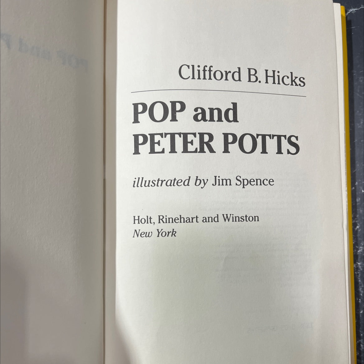 pop and peter potts book, by clifford b. hicks, 1984 Hardcover image 2