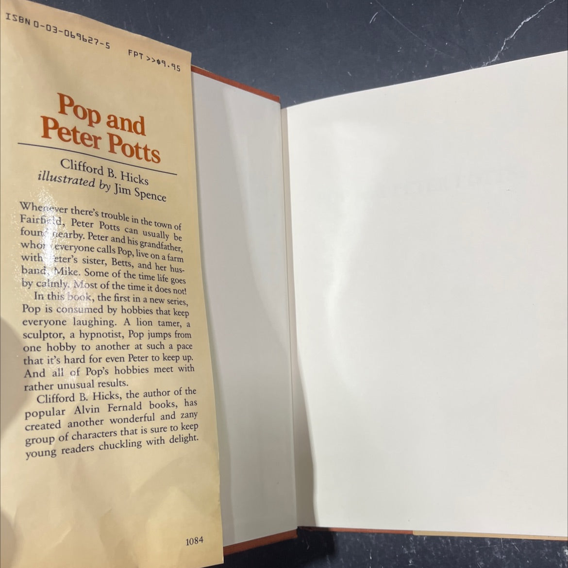pop and peter potts book, by clifford b. hicks, 1984 Hardcover image 4