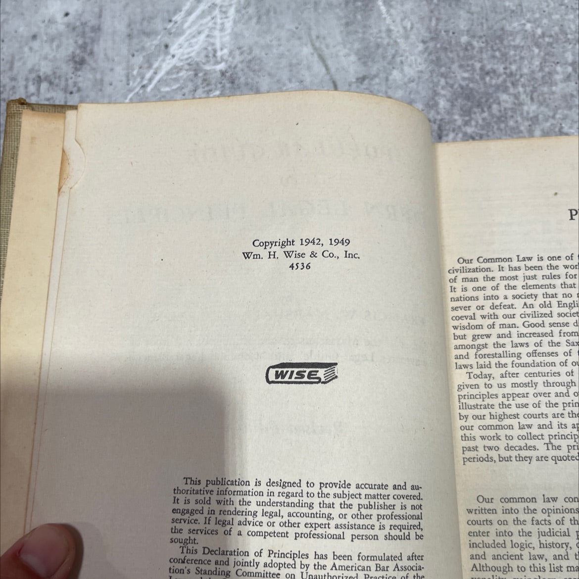 popular guide to modern legal principles book, by francis w. marshall, 1953 Hardcover image 3