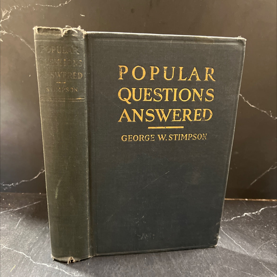 popular questions answered book, by george w. stimpson, 1930 Hardcover image 1