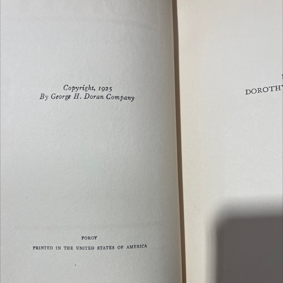 porgy book, by du bose heyward, 1925 Hardcover image 3