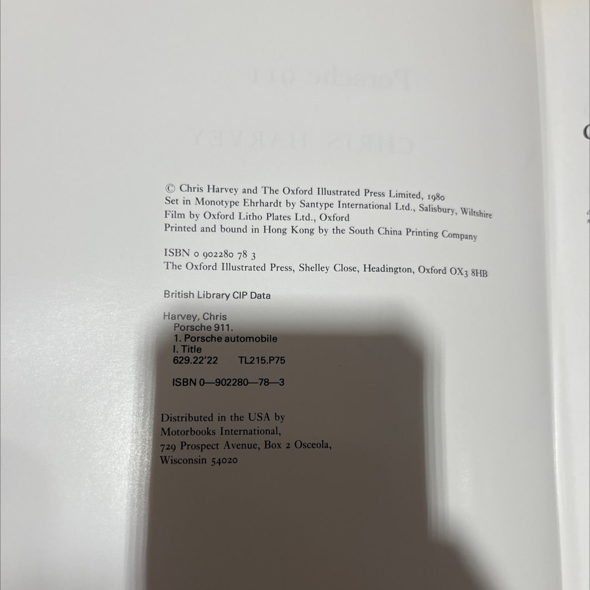 porsche 911 book, by chris harvey, 1980 Hardcover image 3